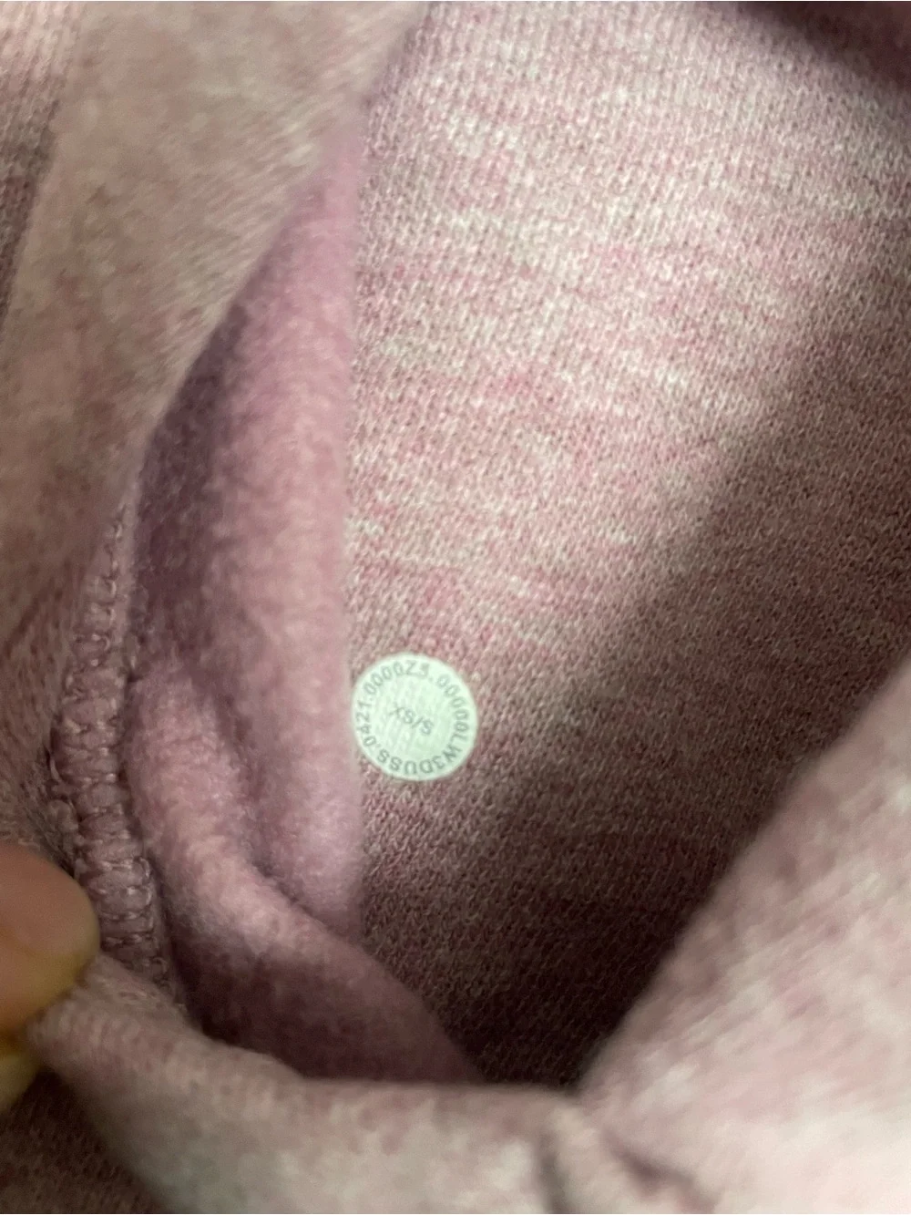Lululemon Women’s XS/S Light Pink Heathered Half-Zip Hooded Scuba Sweatshirt